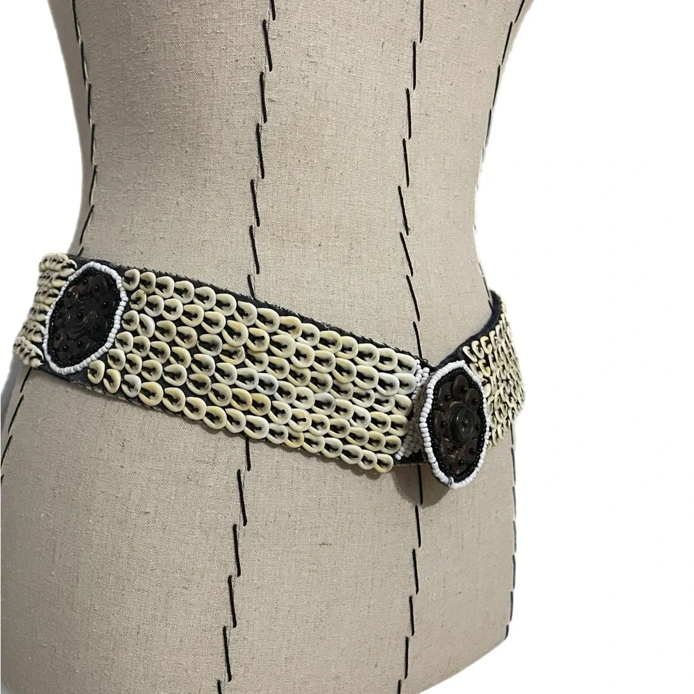 Handmade Bohemian‎ Shell Beaded Wide Belt 32